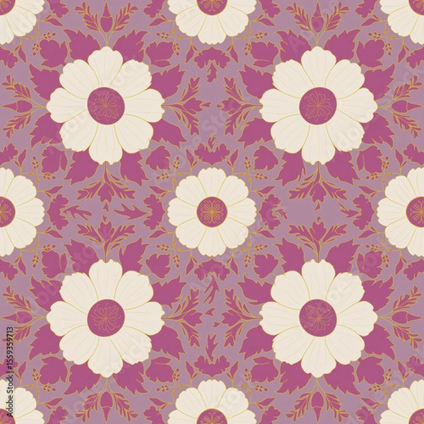 Obraz Beautiful flowers seamless pattern design 