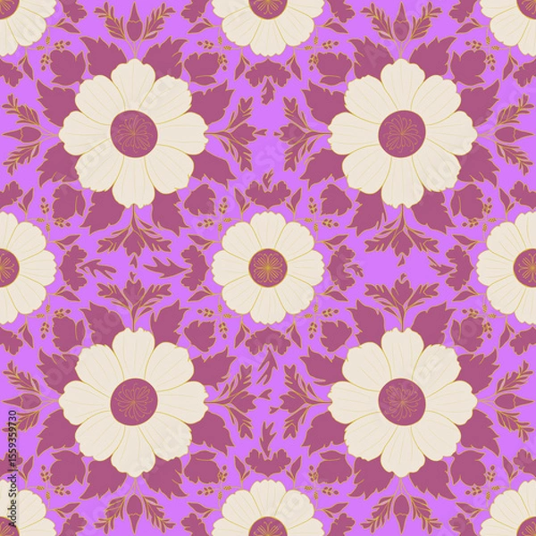 Obraz Beautiful flowers seamless pattern design 