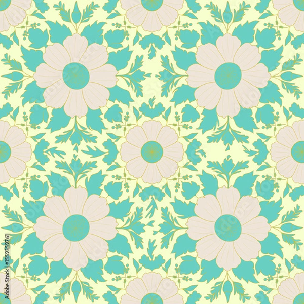 Obraz Beautiful flowers seamless pattern design 