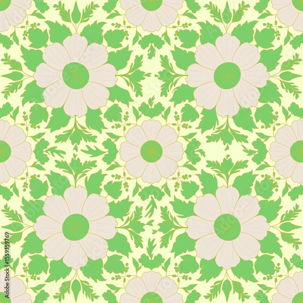 Obraz Beautiful flowers seamless pattern design 