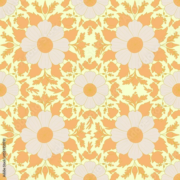 Obraz Beautiful flowers seamless pattern design 