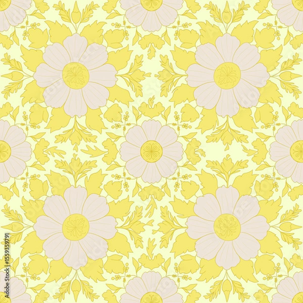 Obraz Beautiful flowers seamless pattern design 