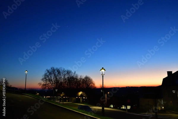 Obraz Sunset Magic Hour View from the Hills of Sancerre, France – Captured on December 26, 2024