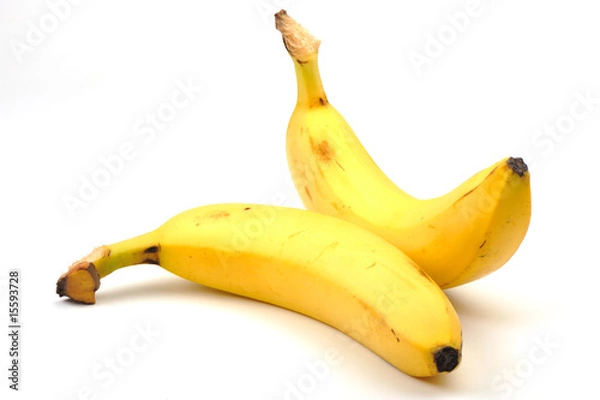 Obraz two bananas isolated on white background