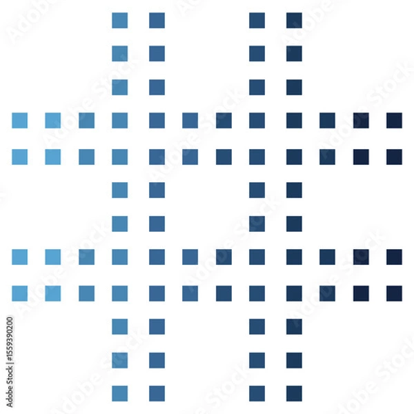 Fototapeta Geometric seamless pattern with blue gradient checkered squares, suitable for digital backgrounds, textiles, packaging, web and other graphic designs.