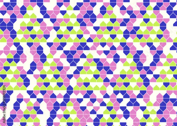 Fototapeta 幾何学的なタイル模様 背景