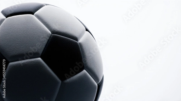 Fototapeta soccer ball closeup on white background