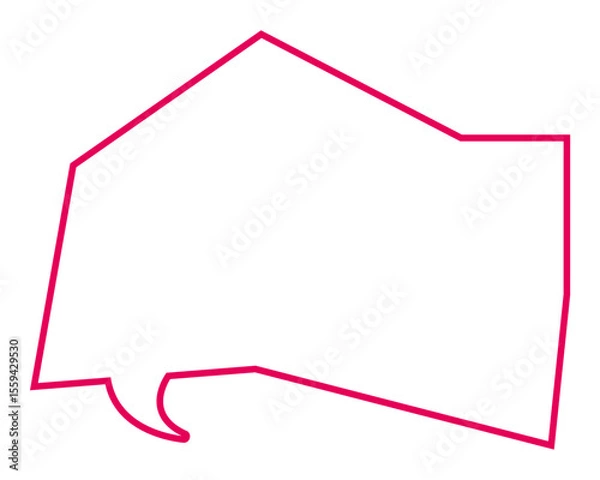 Fototapeta シンプルな吹き出し　ギザギザした形