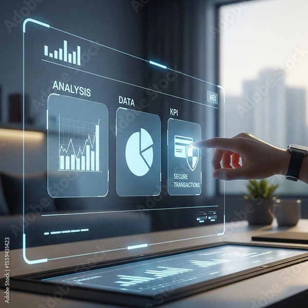 Fototapeta Future Display Digital Interface Technology