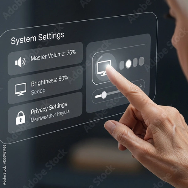 Fototapeta Future Display Digital Interface Technology
