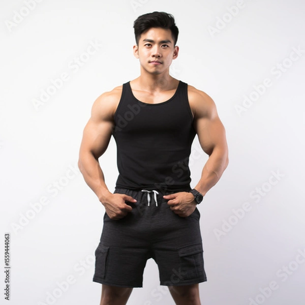 Fototapeta generative ai,헬스,트레이너,헬스트레이너,남자,운동,운동하는 남자,근육,헬스장,체육관