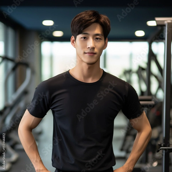 Fototapeta generative ai,헬스,트레이너,헬스트레이너,남자,운동,운동하는 남자,근육,헬스장,체육관