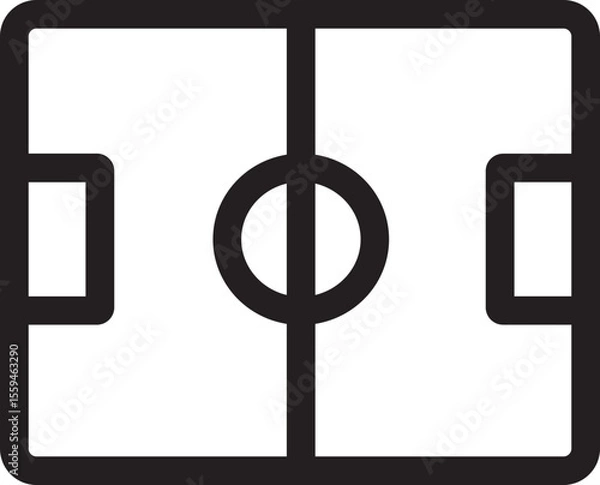Fototapeta Football field - Simple Minimalist Icon
