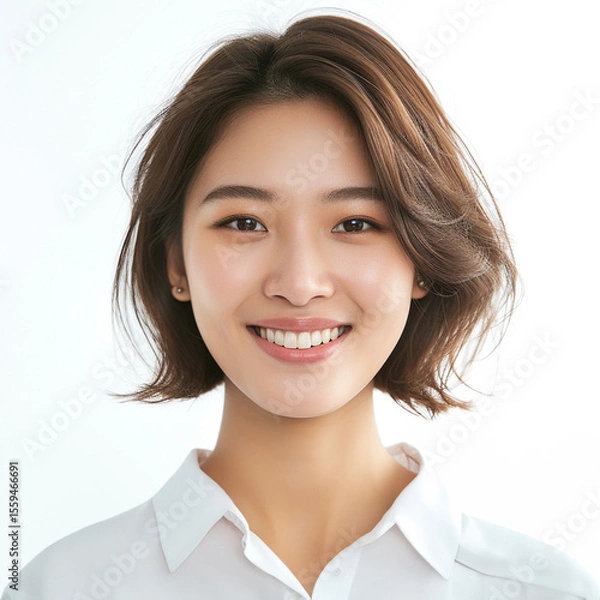 Fototapeta generative ai,여자,증명사진,프로필,여자 프로필,20대 여자,30대 여자,한국여자,여자모델,여성모델