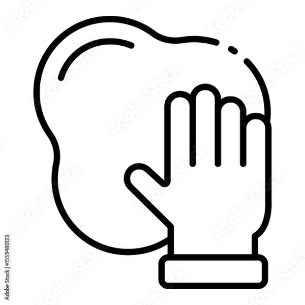 Obraz playdough outline icon for mold fun in tactile child zone