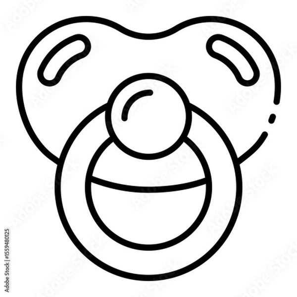 Obraz pacifier outline icon for calm item used in baby care zone