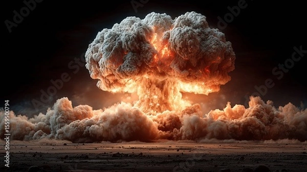 Obraz Nuclear bomb explosion.