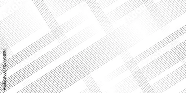 Fototapeta Vector gradient gray line abstract pattern Transparent monochrome striped texture, minimal background. Abstract background wave line elegant white striped diagonal line technology concept web texture.