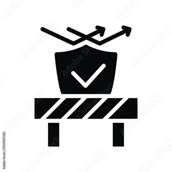 Obraz barrier solid icon vector design good for web or mobile app
