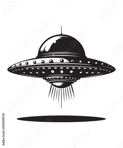 Fototapeta Ufo Alien Icon Vector Design on White Background.