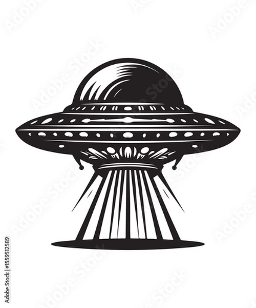 Fototapeta Ufo Alien Icon Vector Design on White Background.