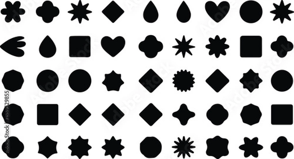 Obraz Minimalist Abstract Geometric Shape Set 