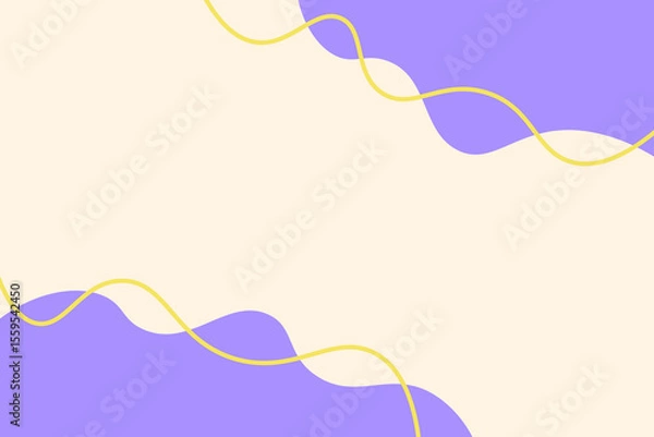 Fototapeta Simple wavy line pastel color editable background for banner, flyer, poster and more