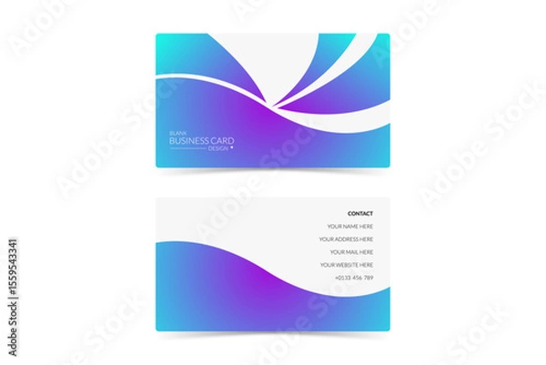 Fototapeta playful and colorful of blank business card design