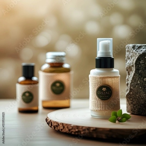 Obraz Natural lavender essential oil in a bottle for healthy spa aromatherapy and relaxation