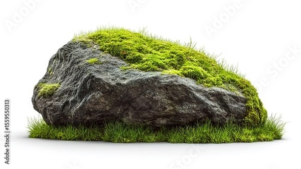 Fototapeta green grass isolated on white background