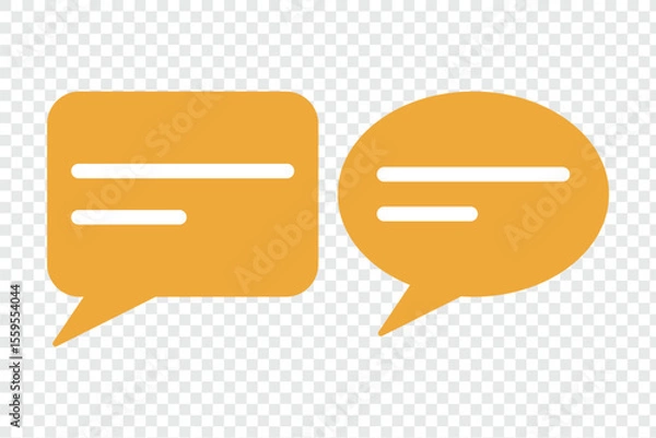 Fototapeta Comment icons. Online communication, Conversation, chatting icons isolated on transparent background.