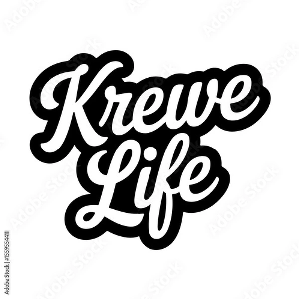 Fototapeta Krewe Life. Vector Design Isolated on White Background