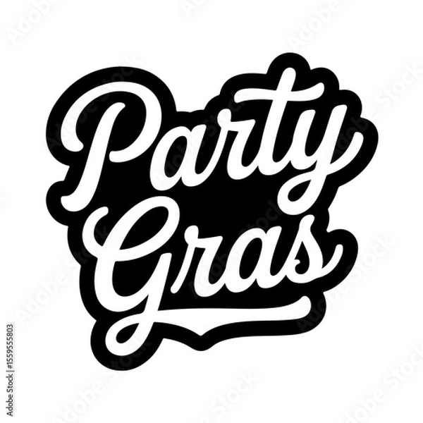 Fototapeta Party Gras. Vector Design Isolated on White Background