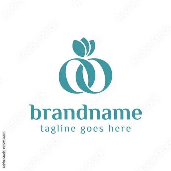 Fototapeta Letters OO Beauty Lowercase Logo, symbolizing sophistication, style, and timeless beauty