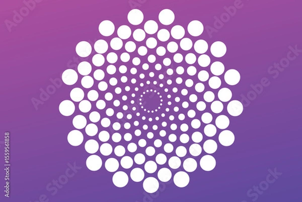 Obraz Purple circle Spiral Wave Abstract Background. vector design