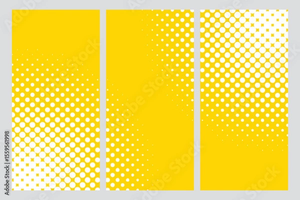 Obraz Yellow halftone pattern. Gradient background in comic style. Bright white dotted texture. background illustration design