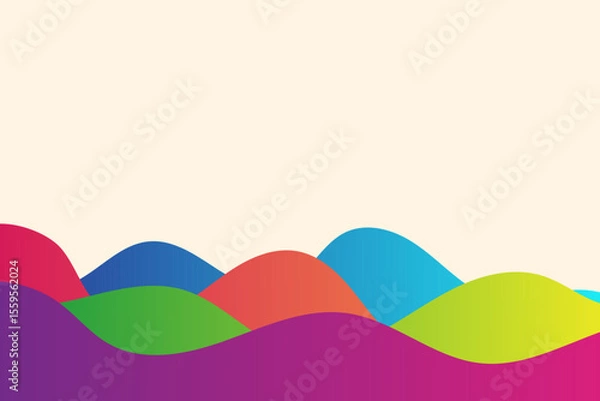 Fototapeta Futuristic fancy wavy gradient editable background for banner, flyer, poster and more