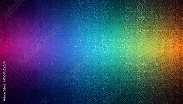Fototapeta Three-Color Pixel Art Background with Retro Dithering Pattern for Classic Digital Style