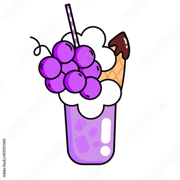 Obraz fruit smoothie ice cream