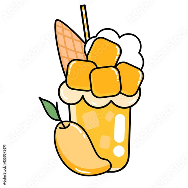 Obraz fruit smoothie ice cream