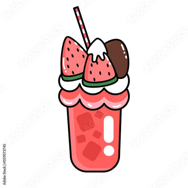 Obraz fruit smoothie ice cream