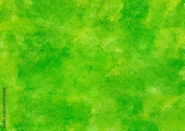 Obraz 手描き　水彩　野原　草原　イラスト