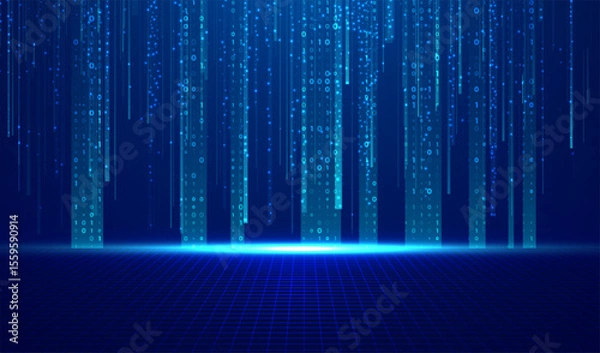 Fototapeta Abstract big data code representation. Modern high-tech data background. Graphic concept for your design