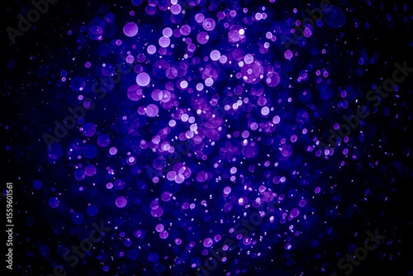 Obraz Blurred photo with purple violet and blue dots visible glittering, shining brightly look and feel luxurious