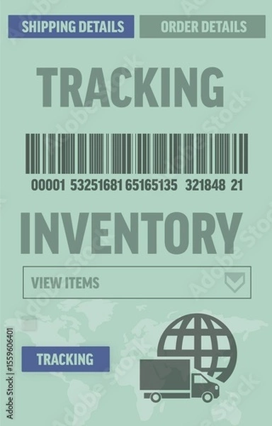 Obraz Digital composite image of shipping report