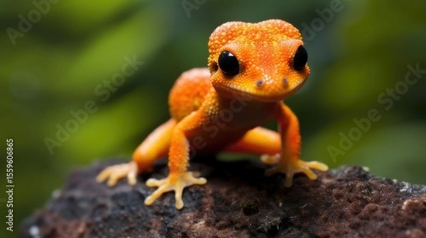 Fototapeta A beautiful and the yellow color a leopard gecko 