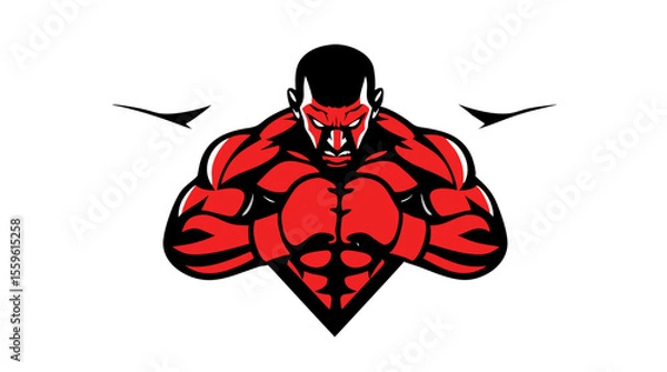 Obraz Boxer Badge Vector Set – Strong Fighter Mascots