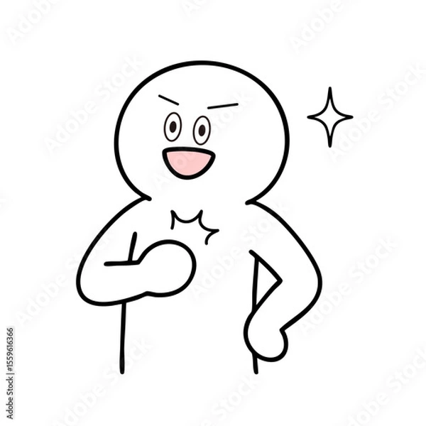 Obraz 任せてと頼りになる棒人間