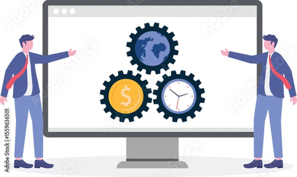 Fototapeta teamwork and profit making idea.work concept.
