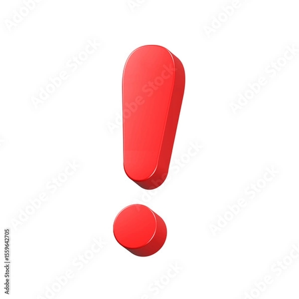 Fototapeta alert symbol icon 3d rendering